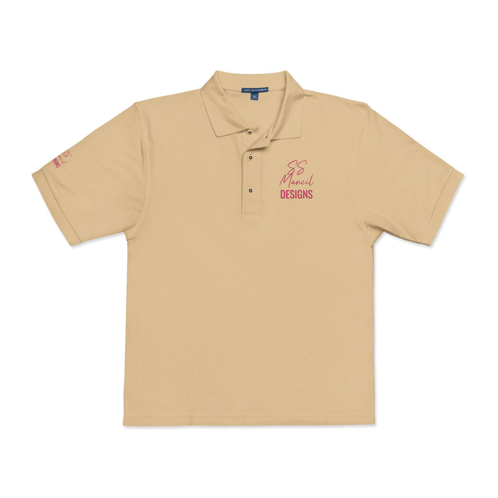 Logo Unisex Polo Shirt (Embroidery) SS Mancil Designs Pink Icon