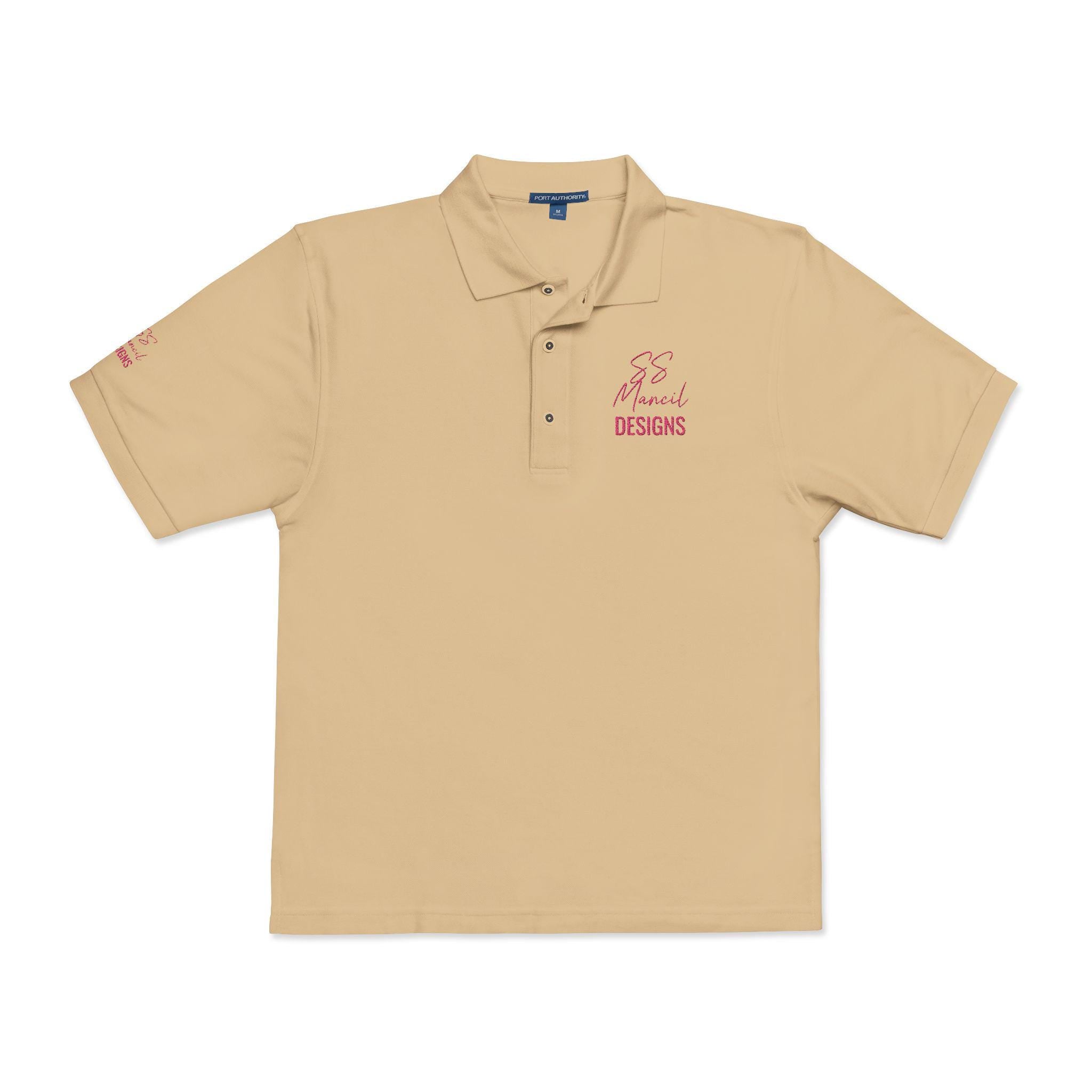 Logo Unisex Polo Shirt (Embroidery) SS Mancil Designs Pink Icon