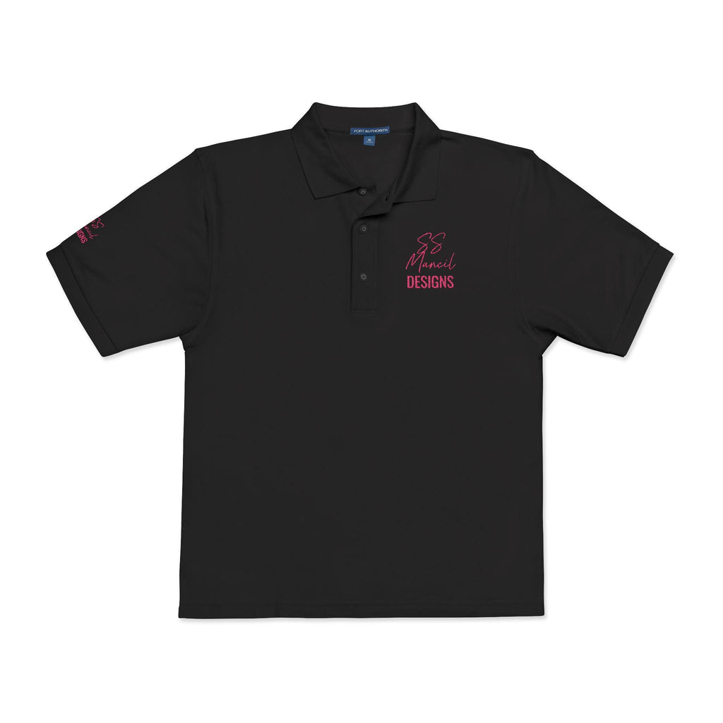 Logo Unisex Polo Shirt (Embroidery) SS Mancil Designs Pink Icon