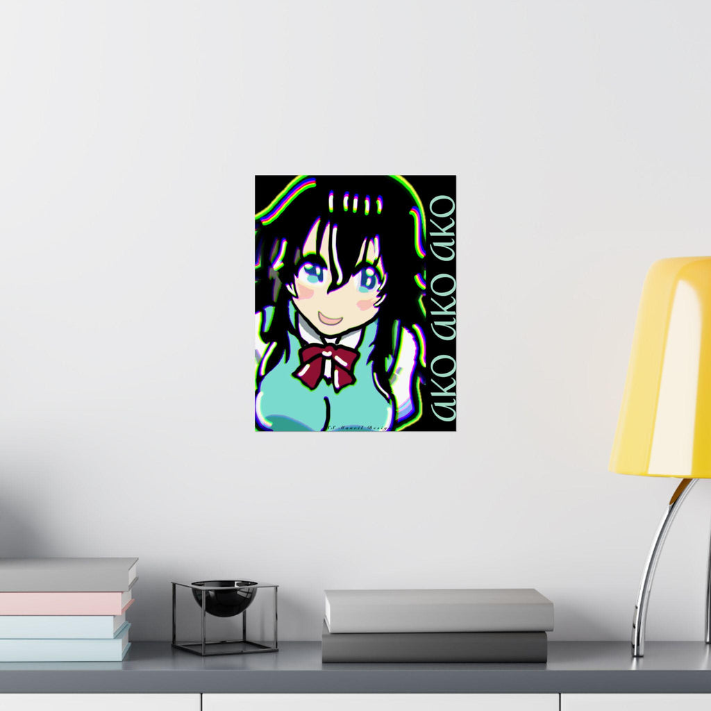 Fan Art Ako Tamaki Poster | Anime Inspired Kawaii Character Print