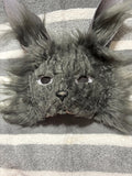 Therian Grey Angora Bunny Costume Cosplay Mask Accessory Handmade