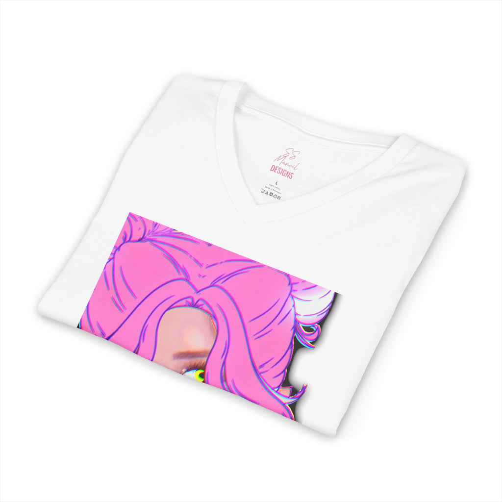 Unisex Funny Anarchy Jersey Short Sleeve V-Neck Tee