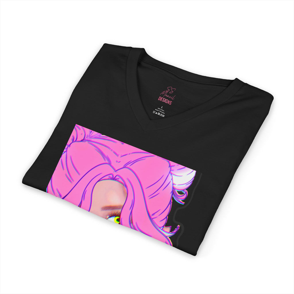 Unisex Funny Anarchy Jersey Short Sleeve V-Neck Tee