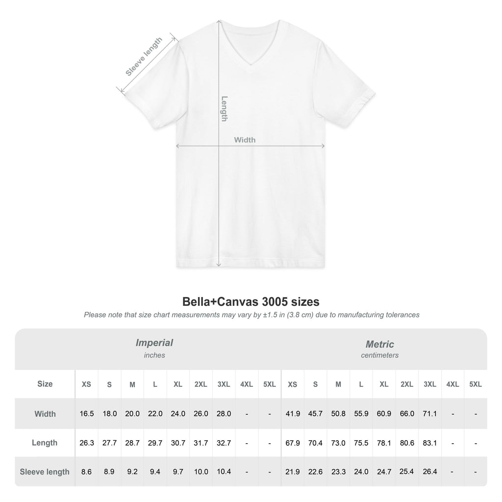 Unisex Funny Anarchy Jersey Short Sleeve V-Neck Tee
