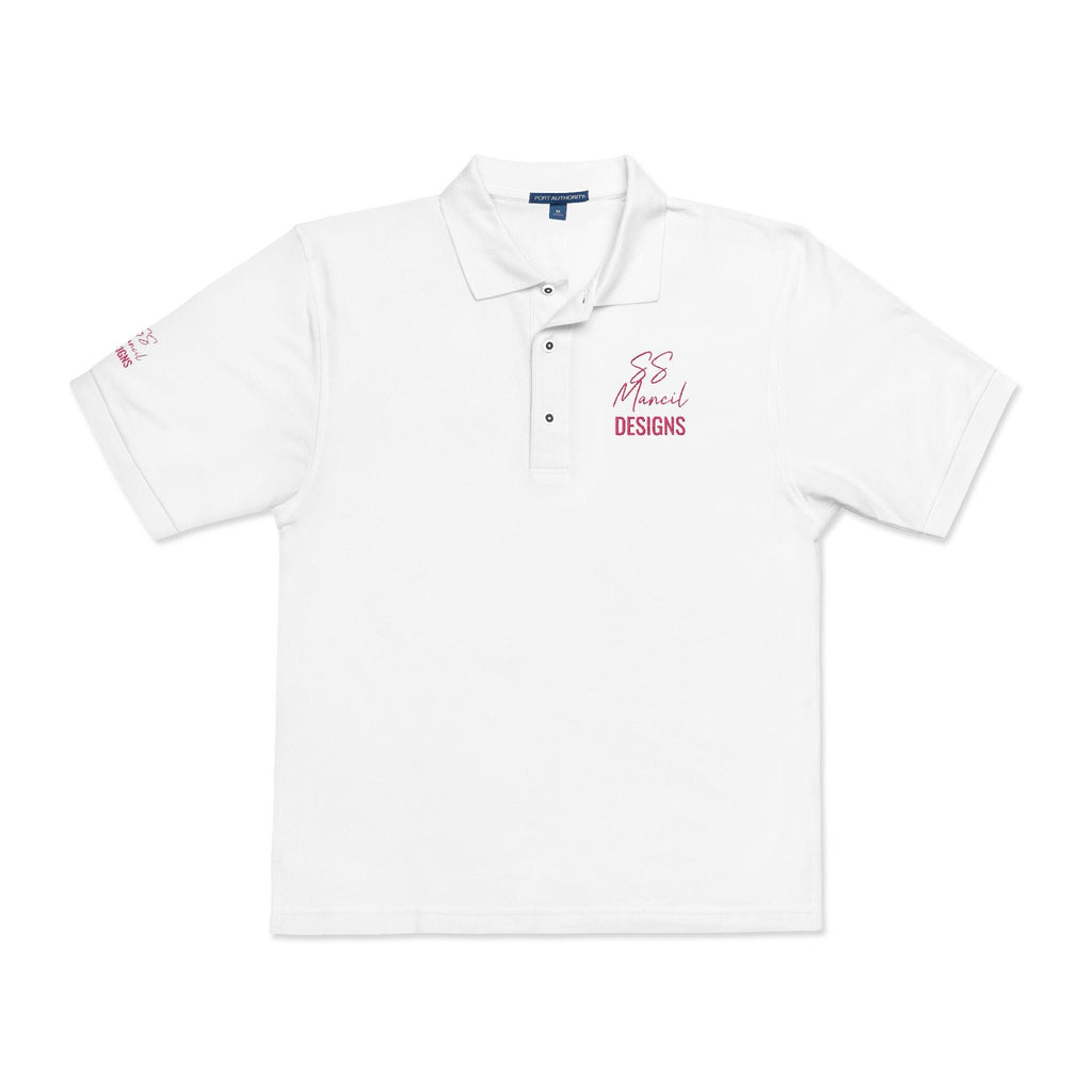 Logo Unisex Polo Shirt (Embroidery) SS Mancil Designs Pink Icon