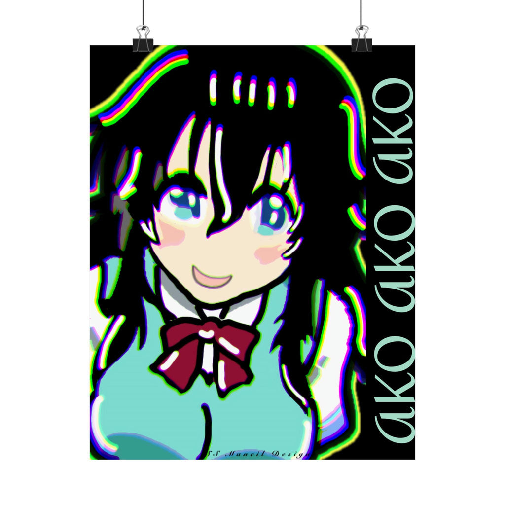 Fan Art Ako Tamaki Poster | Anime Inspired Kawaii Character Print