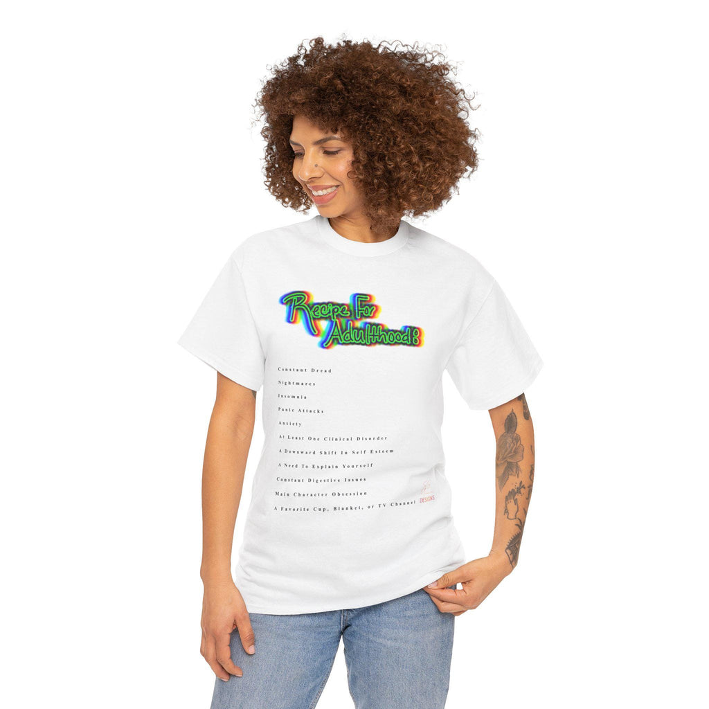 Unisex Adulthood Heavy Cotton Tee, funny, recipe, adult