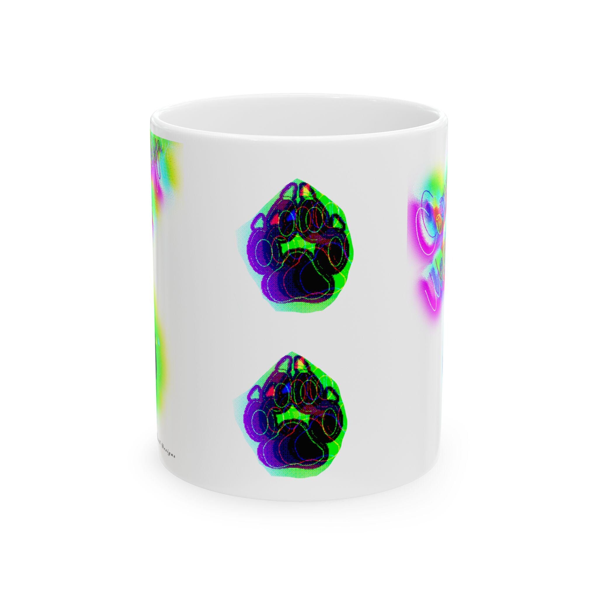 Mug Multicolor Paw Print Completely Untamed | Ceramic Mug, 11oz, 15oz