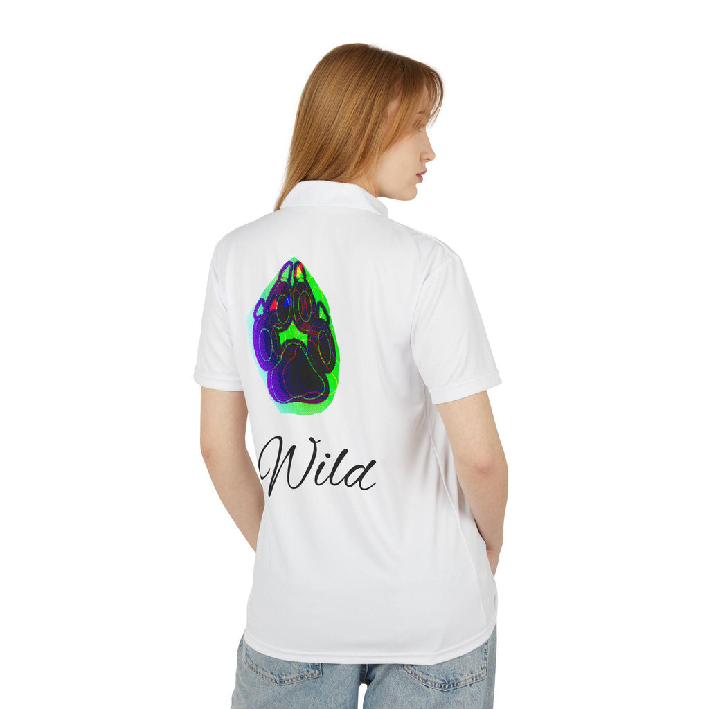 Unisex Polo Shirt Wild | Paw Print Untamed Therian Wolf Artwork