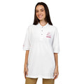 Logo Unisex Polo Shirt (Embroidery) SS Mancil Designs Pink Icon