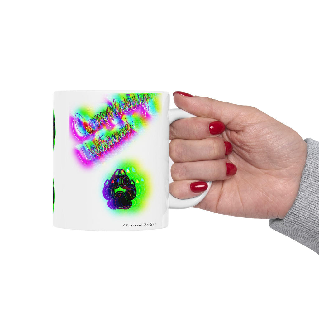 Mug Multicolor Paw Print Completely Untamed | Ceramic Mug, 11oz, 15oz
