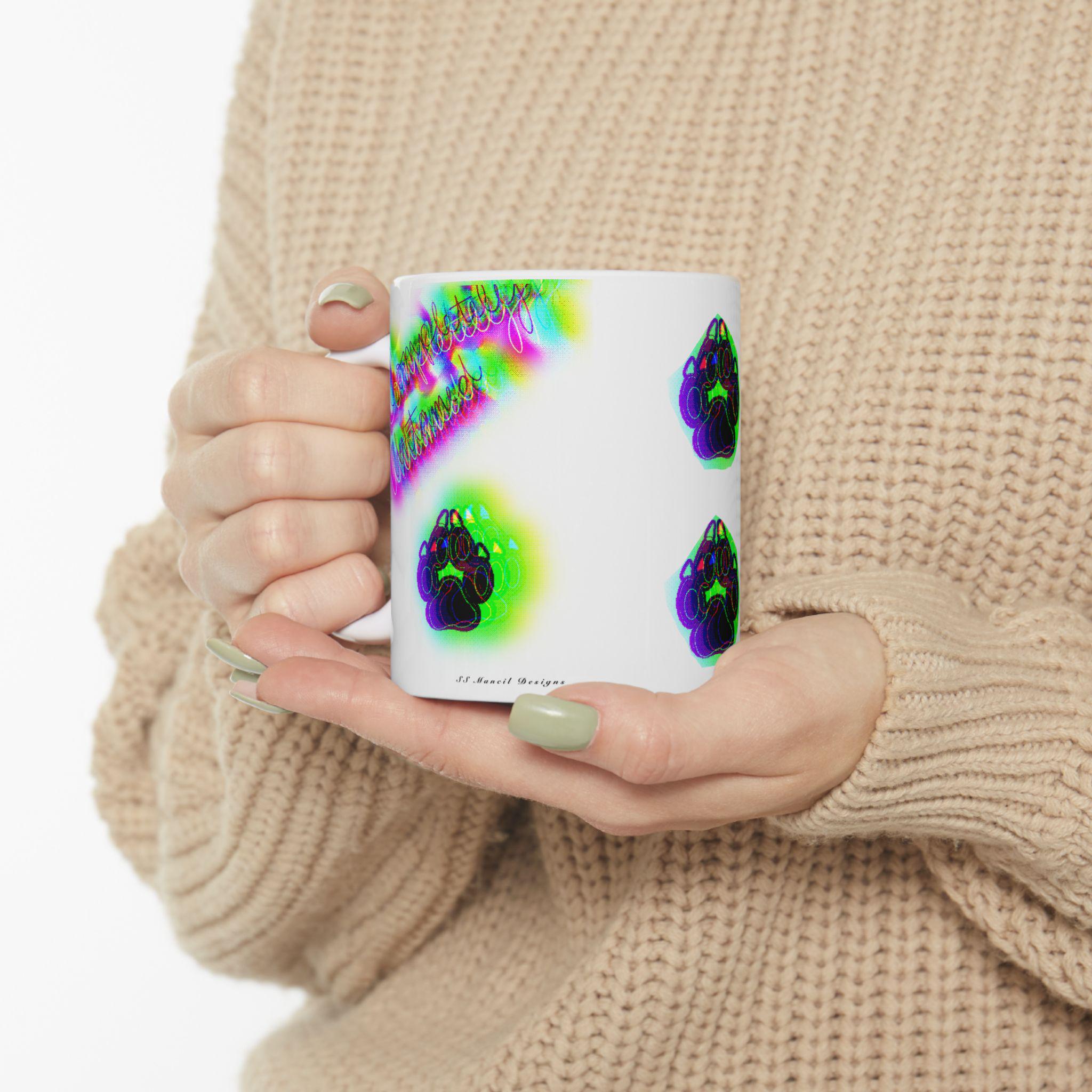 Mug Multicolor Paw Print Completely Untamed | Ceramic Mug, 11oz, 15oz
