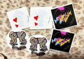 Colorful Pop Art Book Themed Sticker Set; Bookish Books Artwork Rainbow Neon
