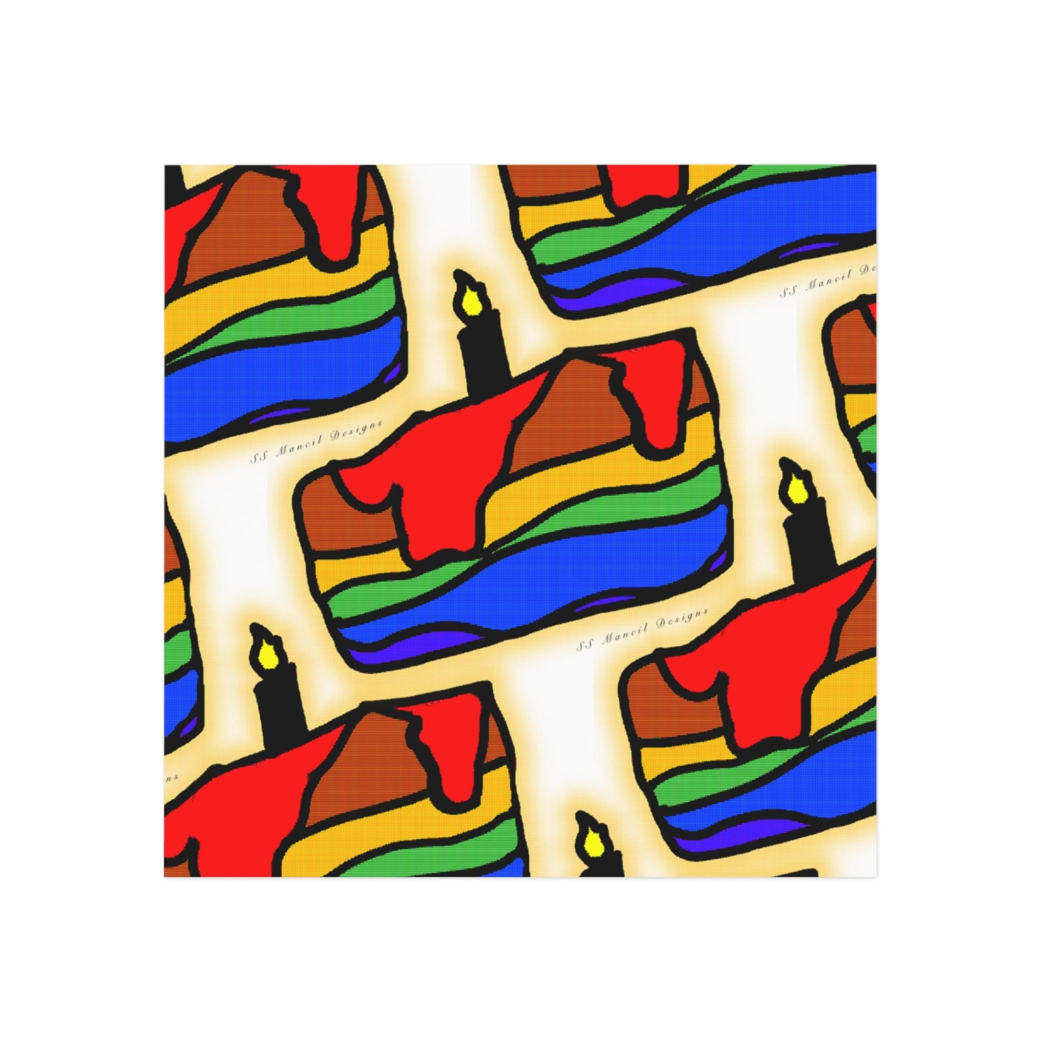 Pride Rainbow Cake Die-Cut Magnets – Outdoor Durable Vinyl Decals