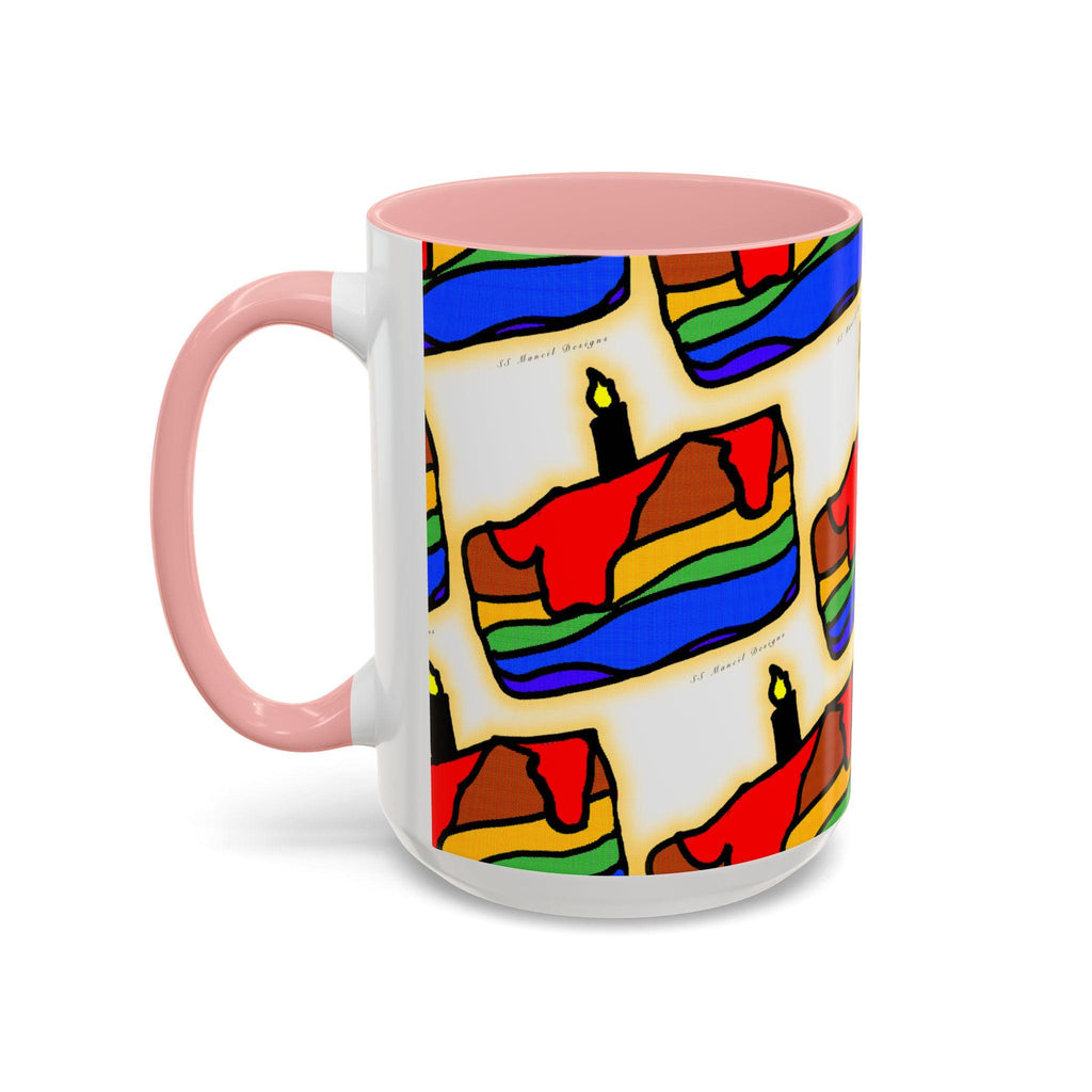 Rainbow Pride Cake Accent Coffee Mug (15oz)
