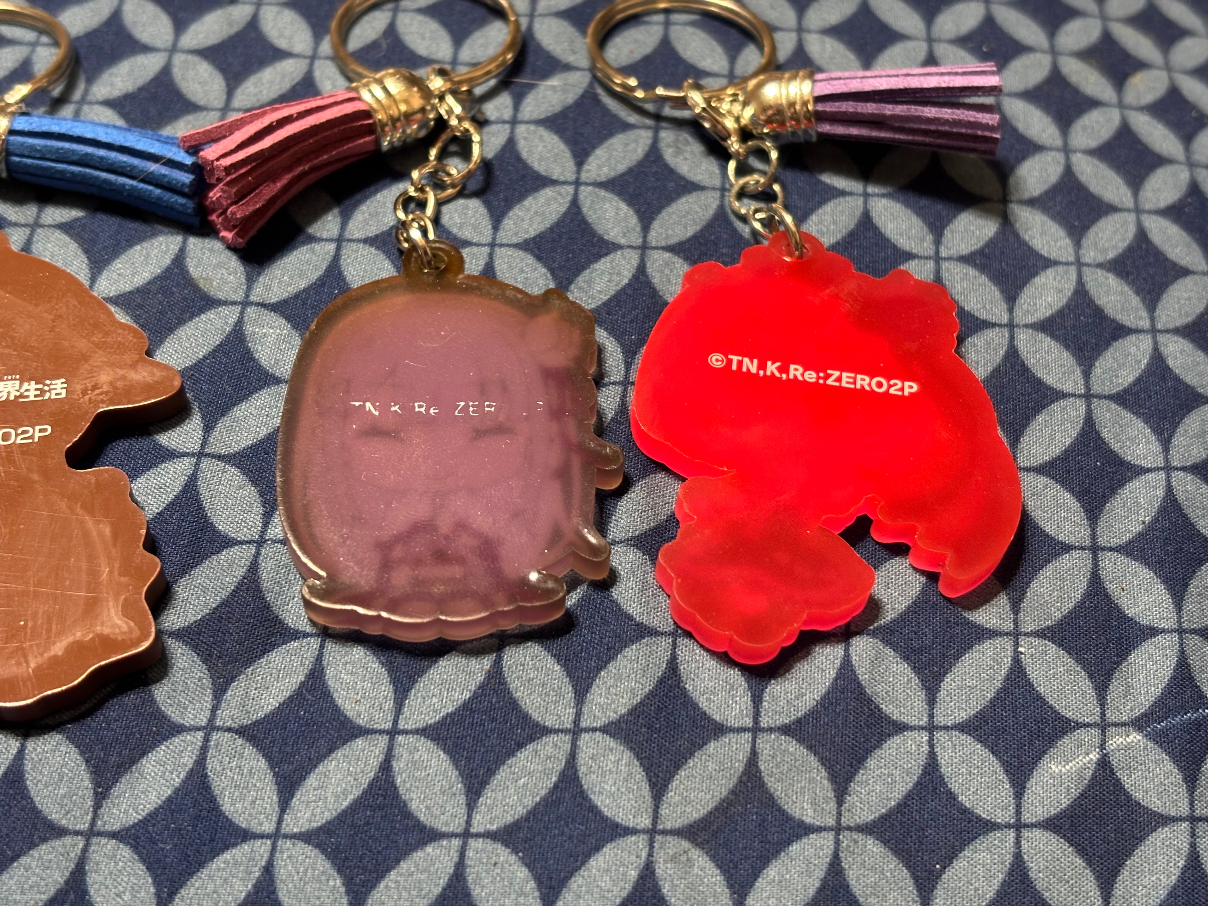 Re:Zero Soft Character Keychain Set Good Condition