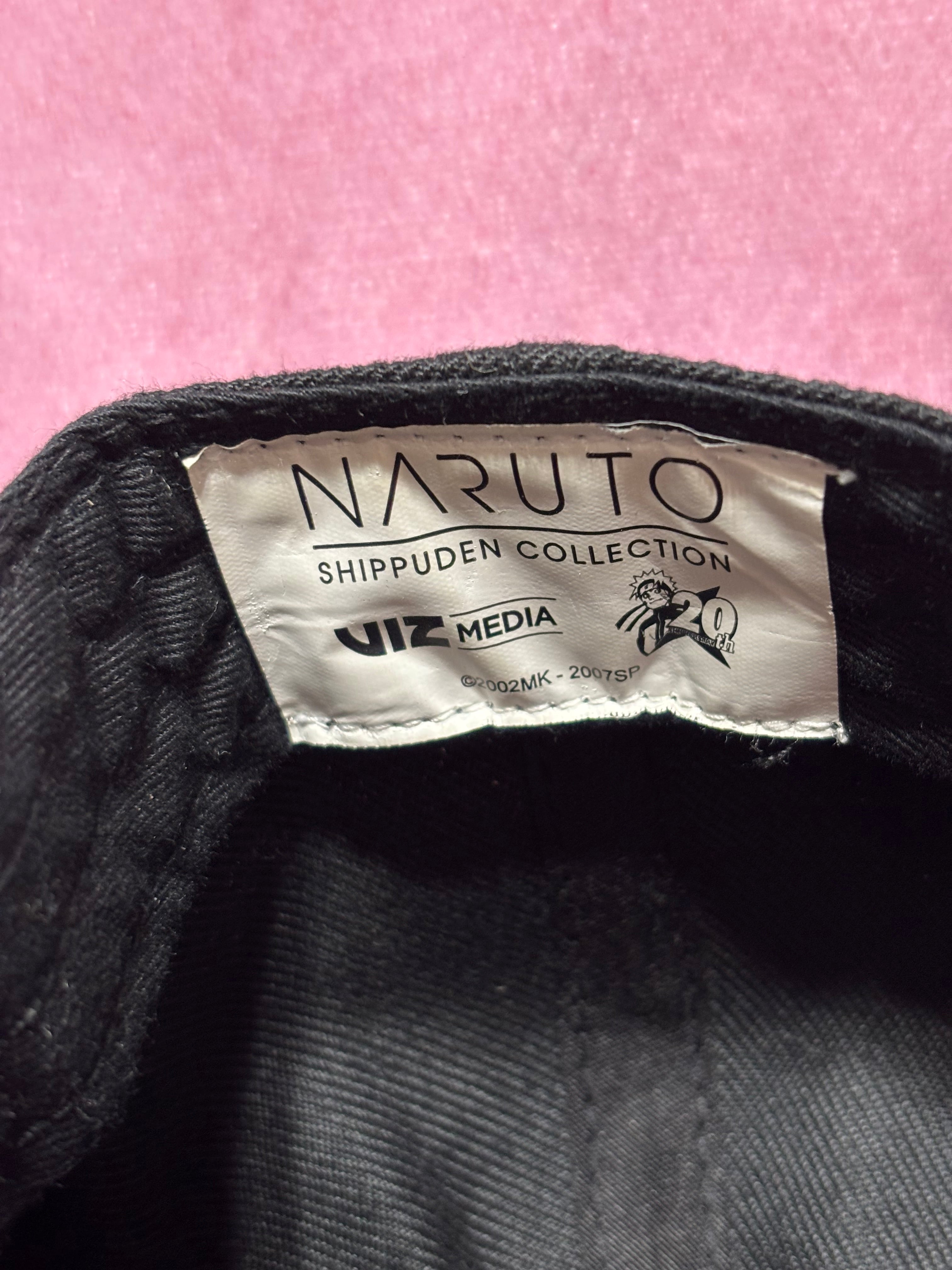Black Naruto Snapback Hat with Graphic Brim NWOT