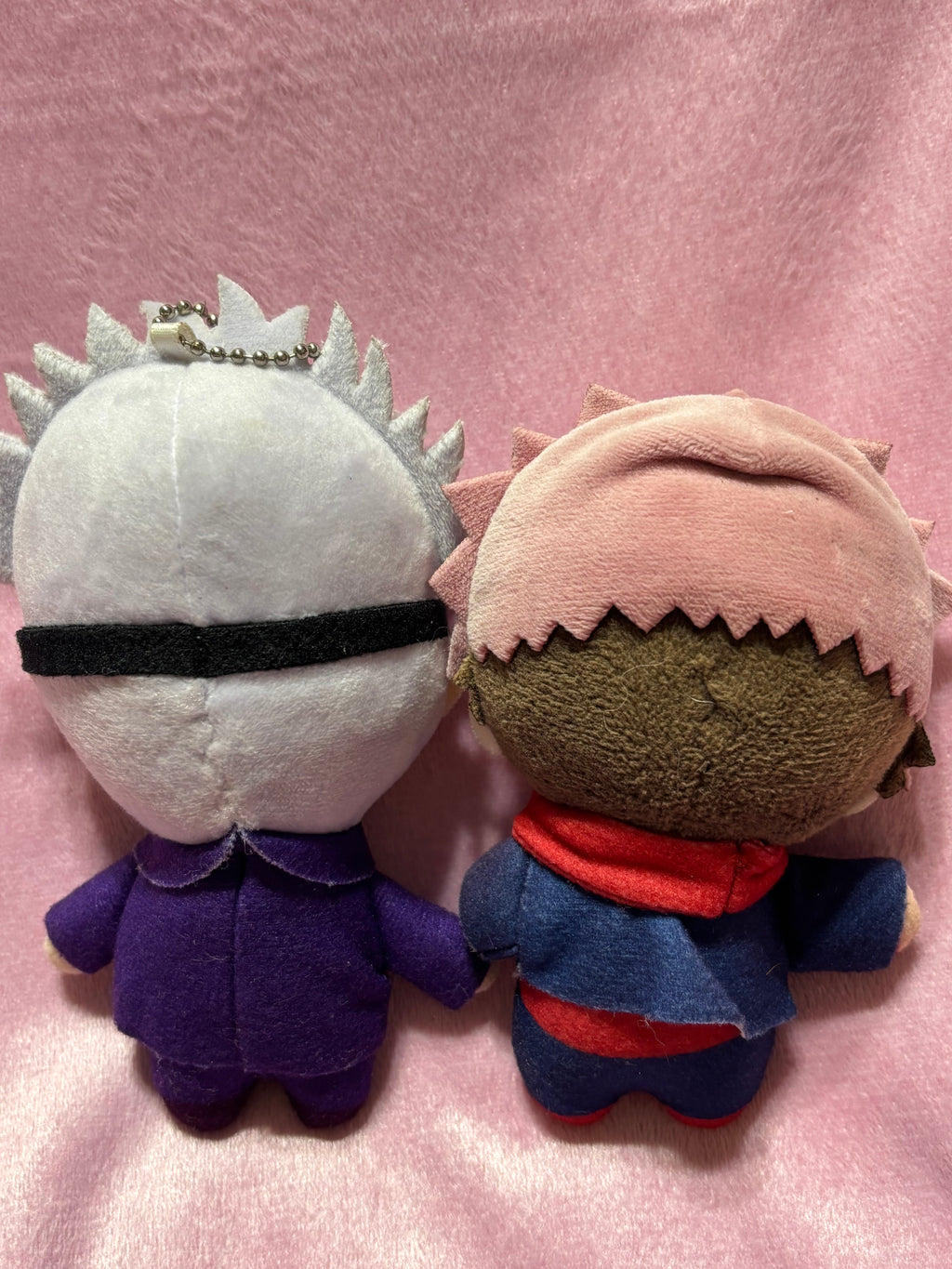 Jujutsu Anime Character Gojo Keychain and Itadori Set - Blue & Purple Plush Toys