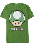 Nintendo Green Graphic Tee with Mario Mushroom