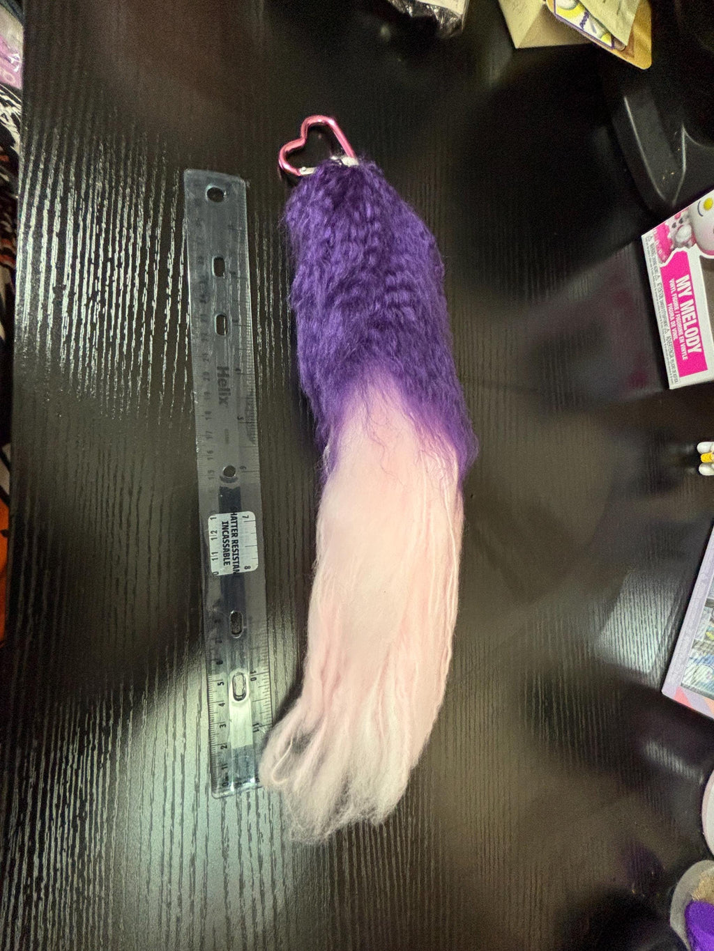 Custom HQ Yarn Tails Made To Order By Hand | yarn, fursona, furry, therian, emo, gear, keychain, tails, keychain tail, clip on tails, animal