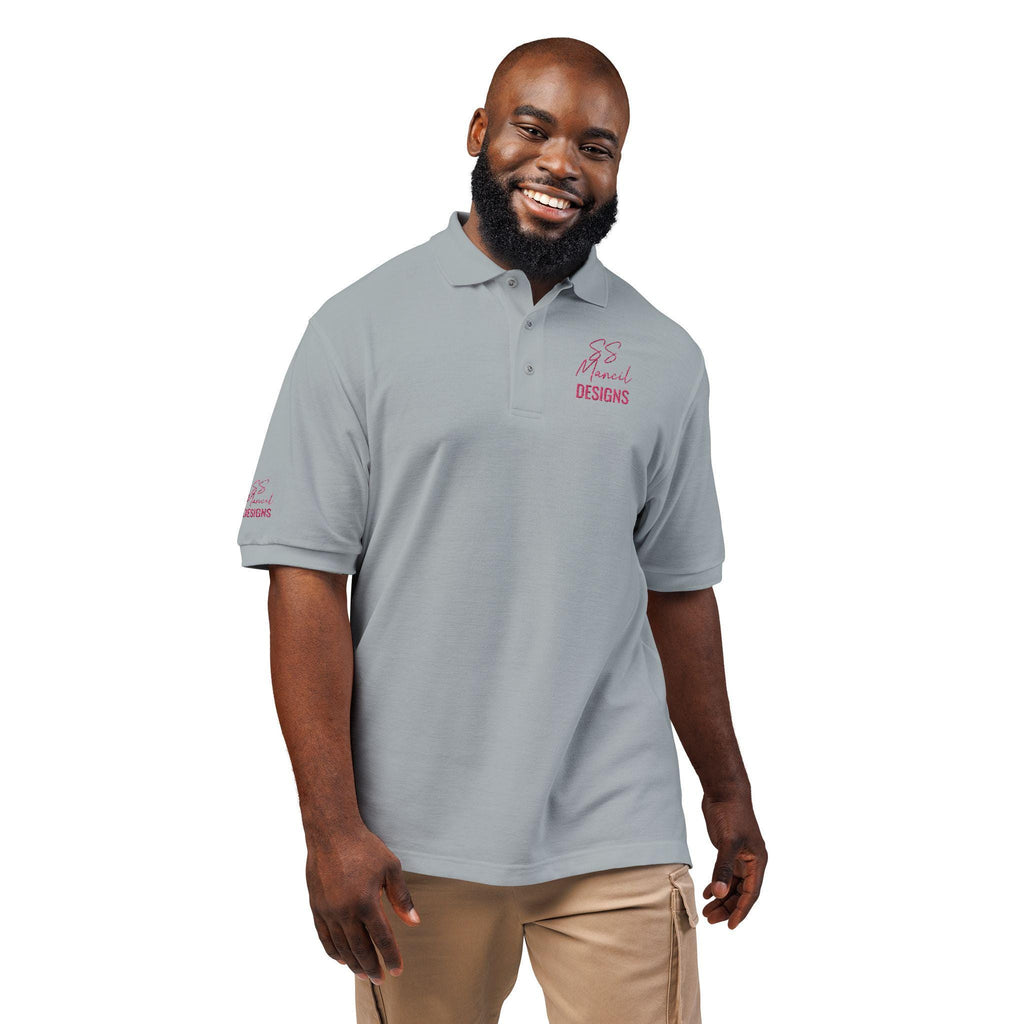 Logo Unisex Polo Shirt (Embroidery) SS Mancil Designs Pink Icon