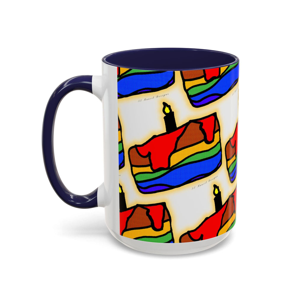 Rainbow Pride Cake Accent Coffee Mug (15oz)