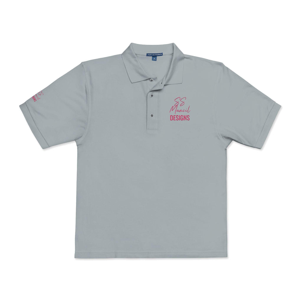 Logo Unisex Polo Shirt (Embroidery) SS Mancil Designs Pink Icon