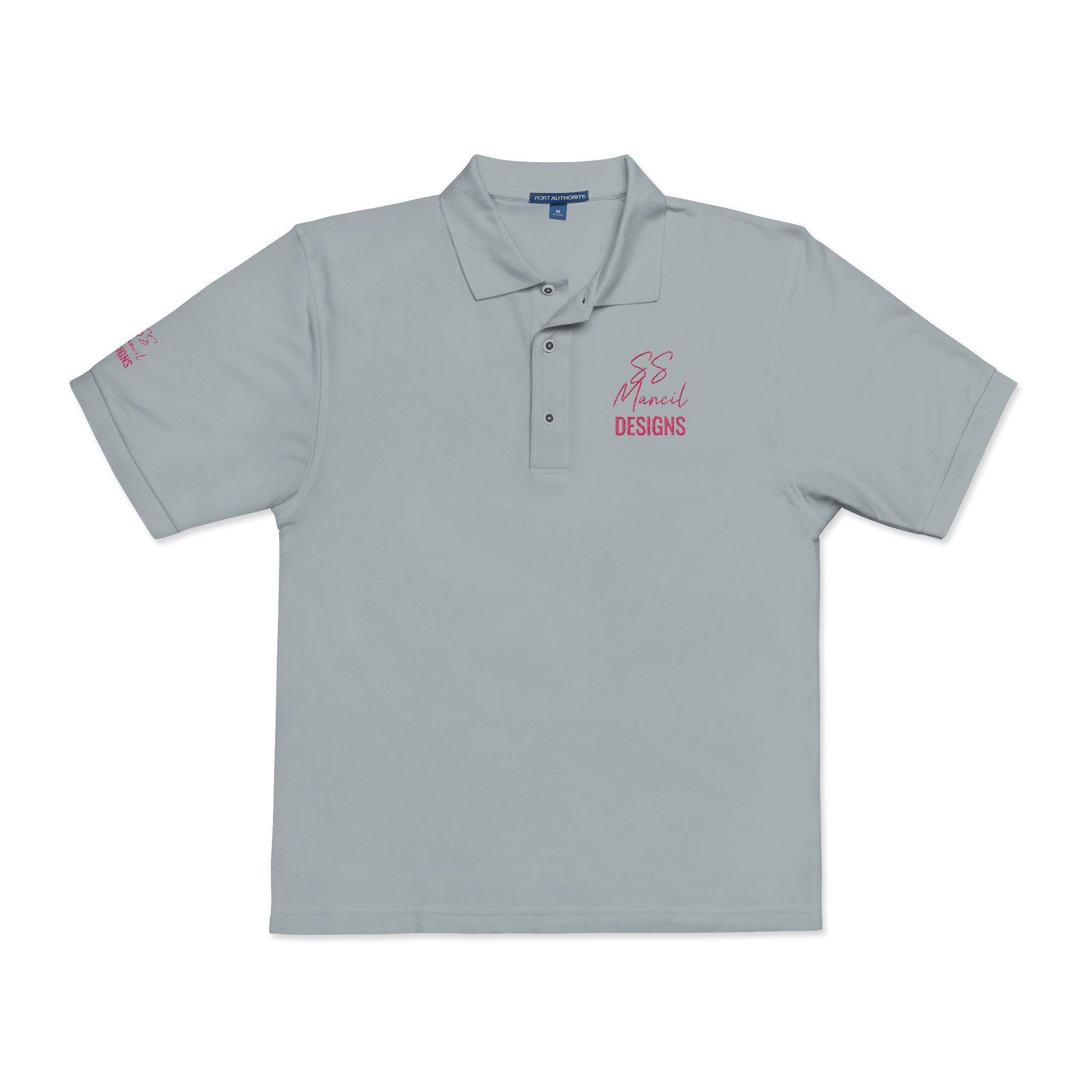 Logo Unisex Polo Shirt (Embroidery) SS Mancil Designs Pink Icon