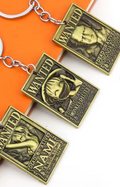 Anime One Piece Bronze Keychain Wanted Poster Design